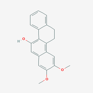 molecular formula C20H18O3 B14241196 5-Chrysenol, 11,12-dihydro-8,9-dimethoxy- CAS No. 340964-59-2