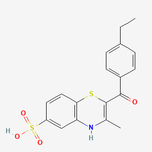 2-(4-Ethylbenzoyl)-3-methyl-4H-1,4-benzothiazine-6-sulfonic acid