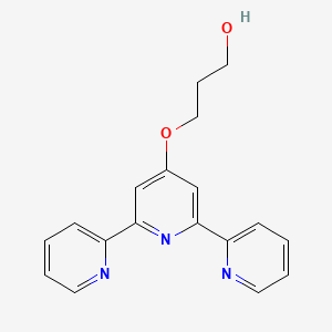 molecular formula C18H17N3O2 B14241242 3-(2,6-Dipyridin-2-ylpyridin-4-yl)oxypropan-1-ol CAS No. 238075-49-5