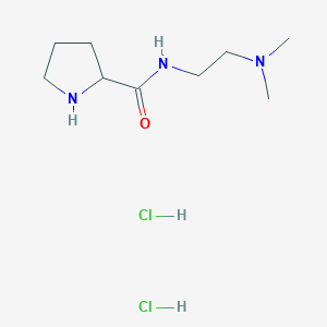 molecular formula C9H21Cl2N3O B1424126 N-[2-(二甲氨基)乙基]-2-吡咯烷甲酰胺二盐酸盐 CAS No. 1236256-46-4