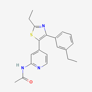 N-[4-[2-Ethyl-4-(3-ethylphenyl)-1,3-thiazol-5-YL]-2-pyridyl]acetamide