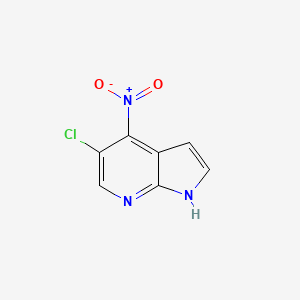 molecular formula C7H4ClN3O2 B1424140 5-chloro-4-nitro-1H-pyrrolo[2,3-b]pyridine CAS No. 1190315-39-9