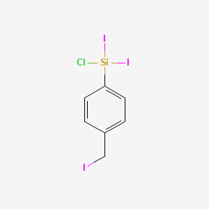 molecular formula C7H6ClI3Si B14241412 Chloro(diiodo)[4-(iodomethyl)phenyl]silane CAS No. 370070-17-0