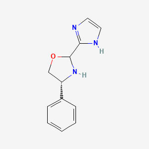 molecular formula C12H13N3O B14241436 (4R)-2-(1H-imidazol-2-yl)-4-phenyl-1,3-oxazolidine CAS No. 188661-43-0