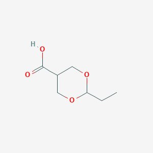 molecular formula C7H12O4 B14241437 2-Ethyl-1,3-dioxane-5-carboxylic acid CAS No. 214149-78-7