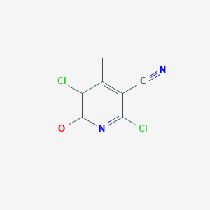 molecular formula C8H6Cl2N2O B1424145 2,5-Dichloro-6-methoxy-4-methylnicotinonitrile CAS No. 886047-45-6