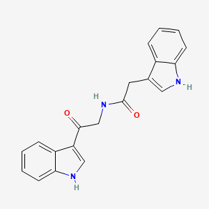 molecular formula C20H17N3O2 B14241466 2-(1H-Indol-3-yl)-N-[2-(1H-indol-3-yl)-2-oxoethyl]acetamide CAS No. 223428-37-3