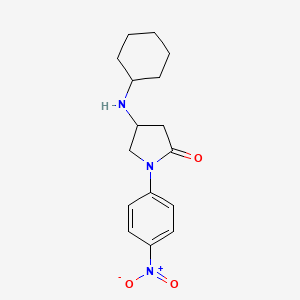 4-(Cyclohexylamino)-1-(4-nitrophenyl)pyrrolidin-2-one