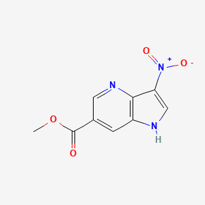 molecular formula C9H7N3O4 B1424148 3-硝基-1H-吡咯并[3,2-b]吡啶-6-甲酸甲酯 CAS No. 1190322-85-0