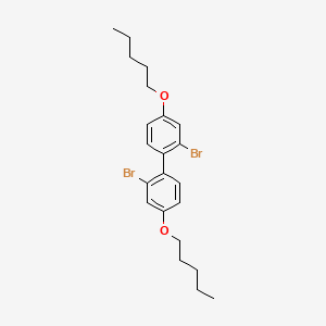 molecular formula C22H28Br2O2 B14241539 2,2'-Dibromo-4,4'-bis(pentyloxy)-1,1'-biphenyl CAS No. 376596-61-1