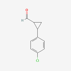 molecular formula C10H9ClO B1424154 2-(4-氯苯基)-环丙烷甲醛 CAS No. 1422344-03-3