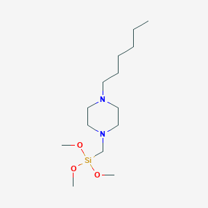 1-Hexyl-4-[(trimethoxysilyl)methyl]piperazine