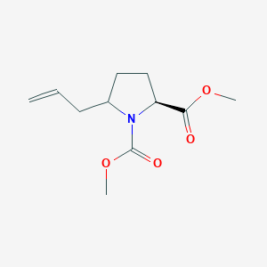 Dimethyl (2S)-5-(prop-2-en-1-yl)pyrrolidine-1,2-dicarboxylate