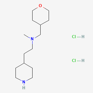 B1424157 N-Methyl-2-(4-piperidinyl)-N-(tetrahydro-2H-pyran-4-ylmethyl)-1-ethanamine dihydrochloride CAS No. 1219957-81-9