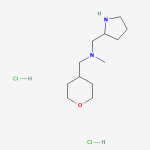B1424158 N-Methyl-N-(2-pyrrolidinylmethyl)-N-(tetrahydro-2H-pyran-4-ylmethyl)amine dihydrochloride CAS No. 1220027-61-1