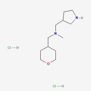 B1424159 N-Methyl-N-(3-pyrrolidinylmethyl)-N-(tetrahydro-2H-pyran-4-ylmethyl)amine dihydrochloride CAS No. 1219964-49-4