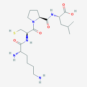 molecular formula C20H37N5O5S B14241593 L-Leucine, L-lysyl-L-cysteinyl-L-prolyl- CAS No. 204859-20-1