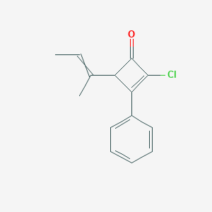 molecular formula C14H13ClO B14241626 4-(But-2-en-2-yl)-2-chloro-3-phenylcyclobut-2-en-1-one CAS No. 500768-38-7