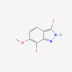 molecular formula C8H6I2N2O B1424166 3,7-二碘-6-甲氧基吲唑 CAS No. 1190321-03-9