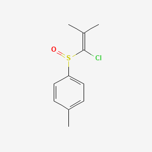 molecular formula C11H13ClOS B14241667 Benzene, 1-[(1-chloro-2-methyl-1-propenyl)sulfinyl]-4-methyl- CAS No. 224319-29-3