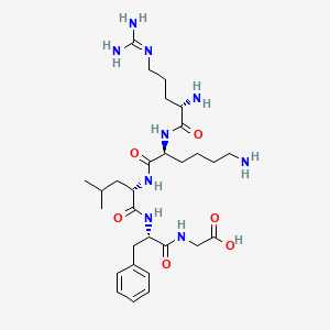 molecular formula C29H49N9O6 B14241677 N~5~-(Diaminomethylidene)-L-ornithyl-L-lysyl-L-leucyl-L-phenylalanylglycine CAS No. 439813-96-4