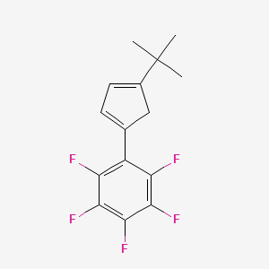 molecular formula C15H13F5 B14241678 1-(4-tert-Butylcyclopenta-1,3-dien-1-yl)-2,3,4,5,6-pentafluorobenzene CAS No. 400844-30-6