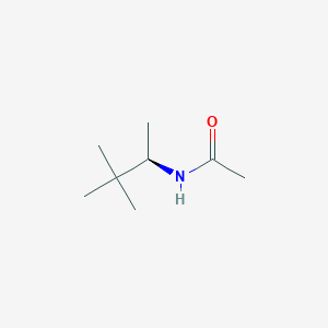 molecular formula C8H17NO B14241682 Acetamide, N-[(1R)-1,2,2-trimethylpropyl]- CAS No. 213272-98-1