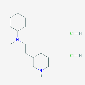 B1424169 N-Methyl-N-[2-(3-piperidinyl)ethyl]-cyclohexanamine dihydrochloride CAS No. 1219960-95-8