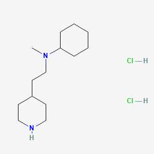 molecular formula C14H30Cl2N2 B1424170 N-甲基-N-[2-(4-哌啶基)乙基]-环己胺二盐酸盐 CAS No. 1219964-08-5