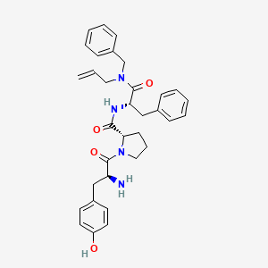 molecular formula C33H38N4O4 B14241705 L-Tyrosyl-L-prolyl-N-benzyl-N-prop-2-en-1-yl-L-phenylalaninamide CAS No. 404012-93-7