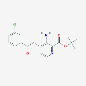 2-(2-Boc-amino-4-pyridyl)-1-(3-chlorophenyl)ethanone