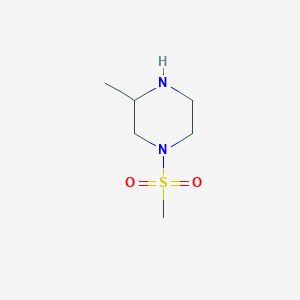 molecular formula C6H14N2O2S B1424171 1-甲磺酰基-3-甲基-哌嗪 CAS No. 1267461-17-5