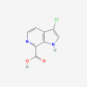 molecular formula C8H5ClN2O2 B1424172 3-氯-1H-吡咯并[2,3-c]吡啶-7-羧酸 CAS No. 1190310-17-8