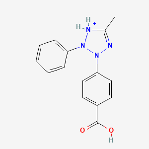 3-(4-Carboxyphenyl)-5-methyl-2-phenyl-2,3-dihydro-1H-tetrazol-1-ium