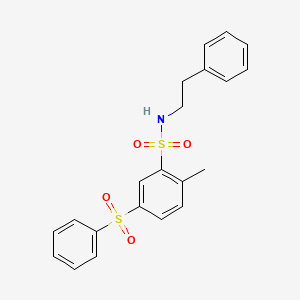 2-methyl-N-phenethyl-5-(phenylsulfonyl)benzenesulfonamide