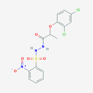 molecular formula C15H13Cl2N3O6S B14241774 2-(2,4-dichlorophenoxy)-N'-[(2-nitrophenyl)sulfonyl]propanehydrazide CAS No. 356526-31-3