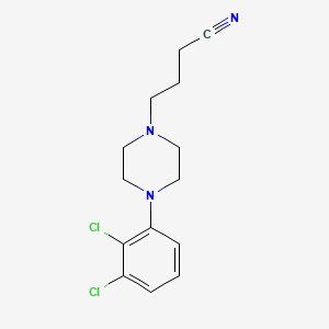 molecular formula C14H17Cl2N3 B14241780 4-[4-(2,3-Dichlorophenyl)piperazin-1-yl]butanenitrile CAS No. 486393-38-8