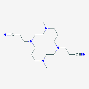 molecular formula C18H34N6 B14241802 3,3'-(4,11-Dimethyl-1,4,8,11-tetraazacyclotetradecane-1,8-diyl)dipropanenitrile CAS No. 217321-47-6