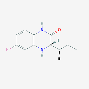 (3S)-3-[(2S)-butan-2-yl]-6-fluoro-3,4-dihydro-1H-quinoxalin-2-one