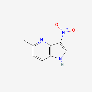 molecular formula C8H7N3O2 B1424186 5-甲基-3-硝基-1H-吡咯并[3,2-b]吡啶 CAS No. 1190318-47-8