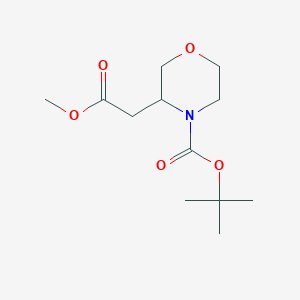 B1424189 tert-Butyl 3-(2-methoxy-2-oxoethyl)morpholine-4-carboxylate CAS No. 959246-85-6