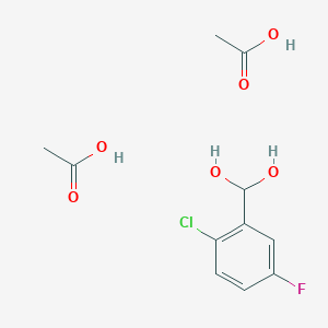 Acetic acid;(2-chloro-5-fluorophenyl)methanediol