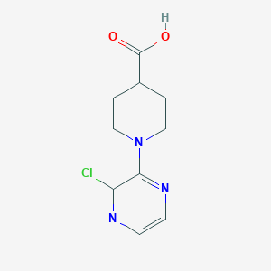molecular formula C10H12ClN3O2 B1424191 1-(3-氯-吡嗪-2-基)-哌啶-4-羧酸 CAS No. 1543014-69-2