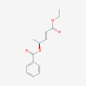 molecular formula C14H16O4 B14241917 (2S)-5-Ethoxy-5-oxopent-3-en-2-yl benzoate CAS No. 406672-87-5