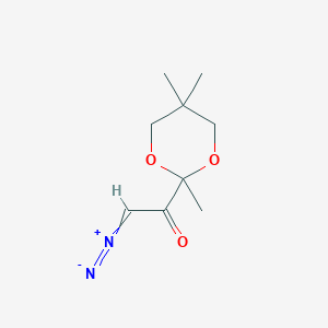 2-Diazonio-1-(2,5,5-trimethyl-1,3-dioxan-2-yl)ethen-1-olate