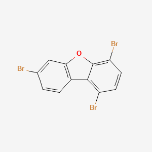 molecular formula C12H5Br3O B14241963 1,4,7-Tribromo-dibenzofuran CAS No. 617707-44-5