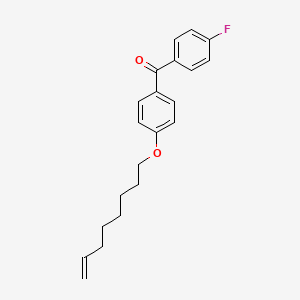 molecular formula C21H23FO2 B14241968 (4-Fluorophenyl){4-[(oct-7-en-1-yl)oxy]phenyl}methanone CAS No. 403483-46-5