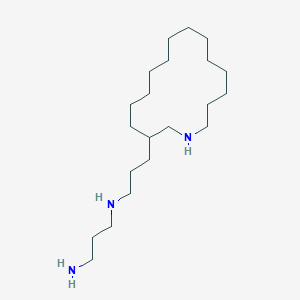 molecular formula C21H45N3 B14241976 N~1~-[3-(1-Azacyclohexadecan-3-yl)propyl]propane-1,3-diamine CAS No. 397263-04-6