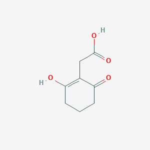 molecular formula C8H10O4 B14241991 (2-Hydroxy-6-oxocyclohex-1-en-1-yl)acetic acid CAS No. 189578-34-5