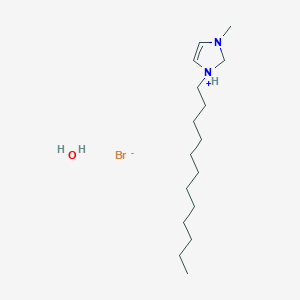 1-Dodecyl-3-methyl-1,2-dihydroimidazol-1-ium;bromide;hydrate